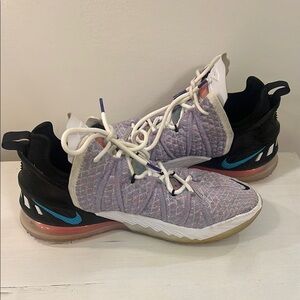 Nike LeBron XVIII Multicolor Graffiti Basketball Sneakers, Mens Size 8